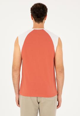 Erkek Regular Fit Bisiklet Yaka Pudra Tişört - 50281798024