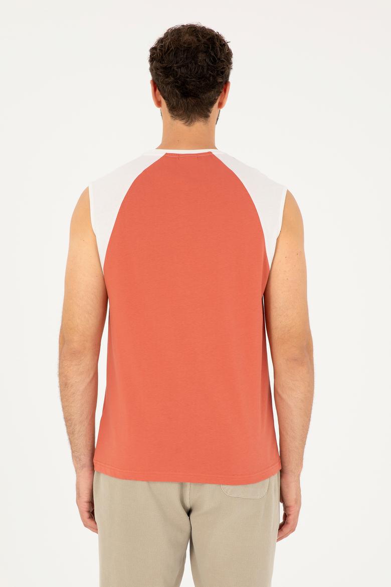 Erkek Regular Fit Bisiklet Yaka Pudra Tişört - 50281798024