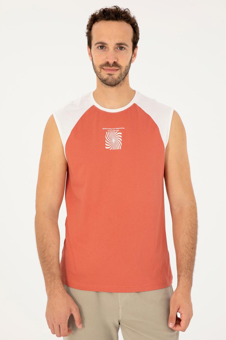 Erkek Regular Fit Bisiklet Yaka Pudra Tişört - 50281798024