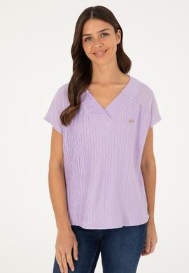 Kadın Lila Tişört - 50281804005