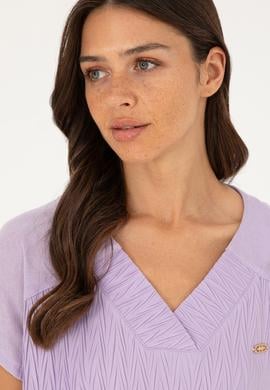 Kadın Lila Tişört - 50281804005
