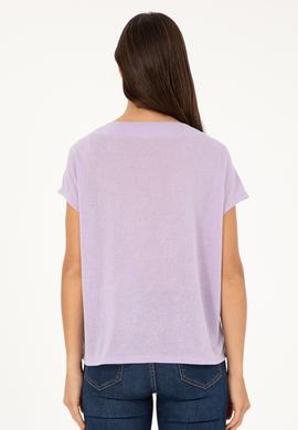 Kadın Lila Tişört - 50281804005