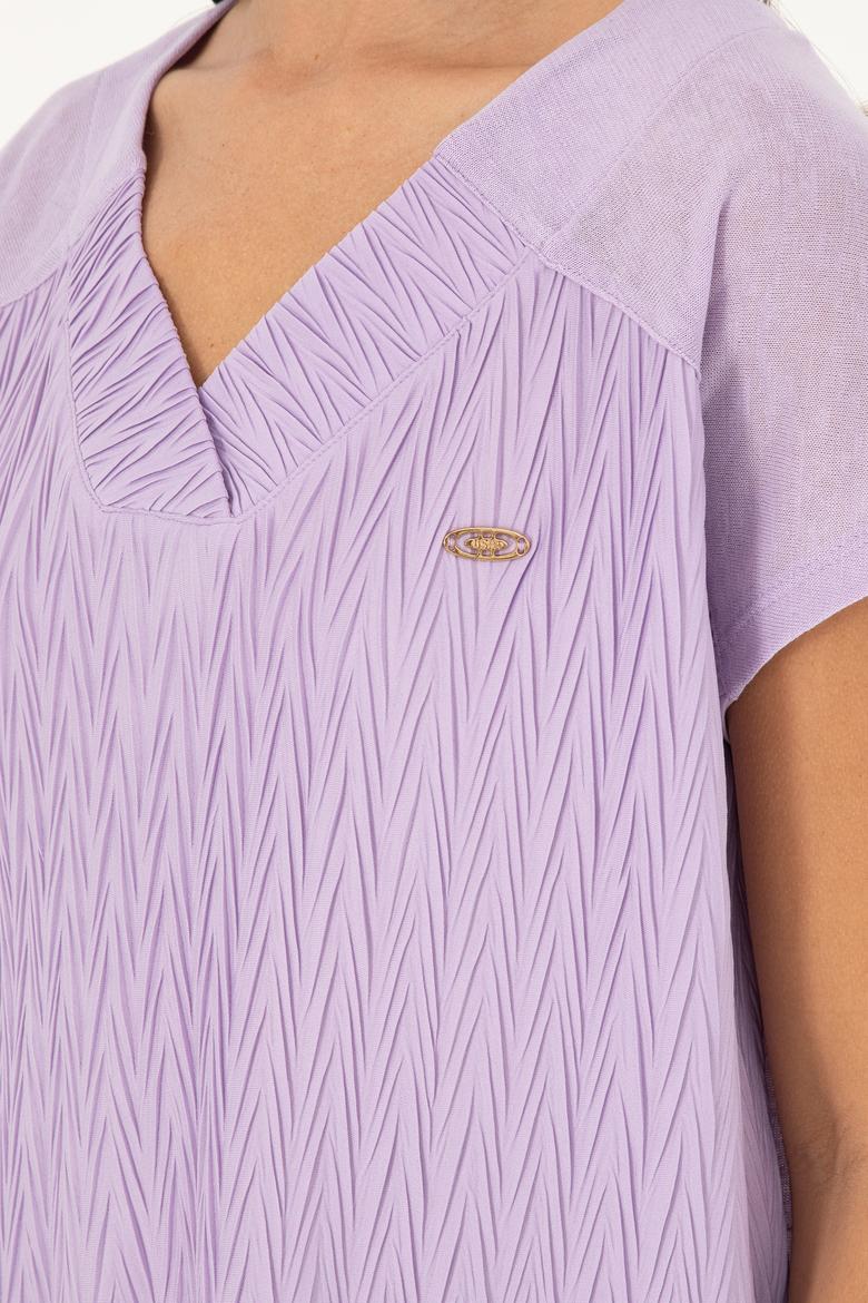 Kadın Lila Tişört - 50281804005
