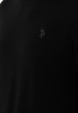 Erkek Regular Fit Bisiklet Yaka Siyah Basic Tişört - 50279575029