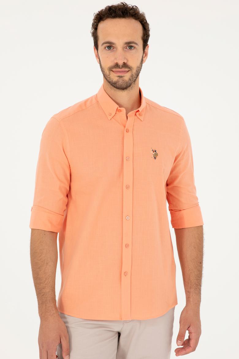 Erkek Somon Uzun Kollu Basic Gömlek - 50282588037