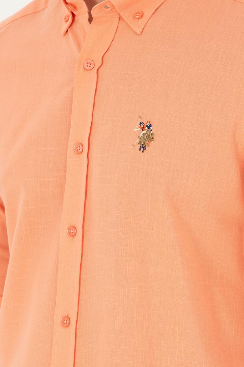 Erkek Somon Uzun Kollu Basic Gömlek - 50282588037