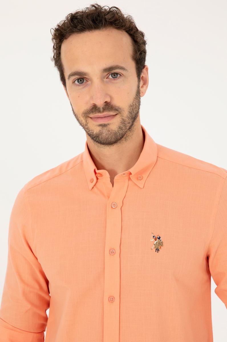 Erkek Somon Uzun Kollu Basic Gömlek