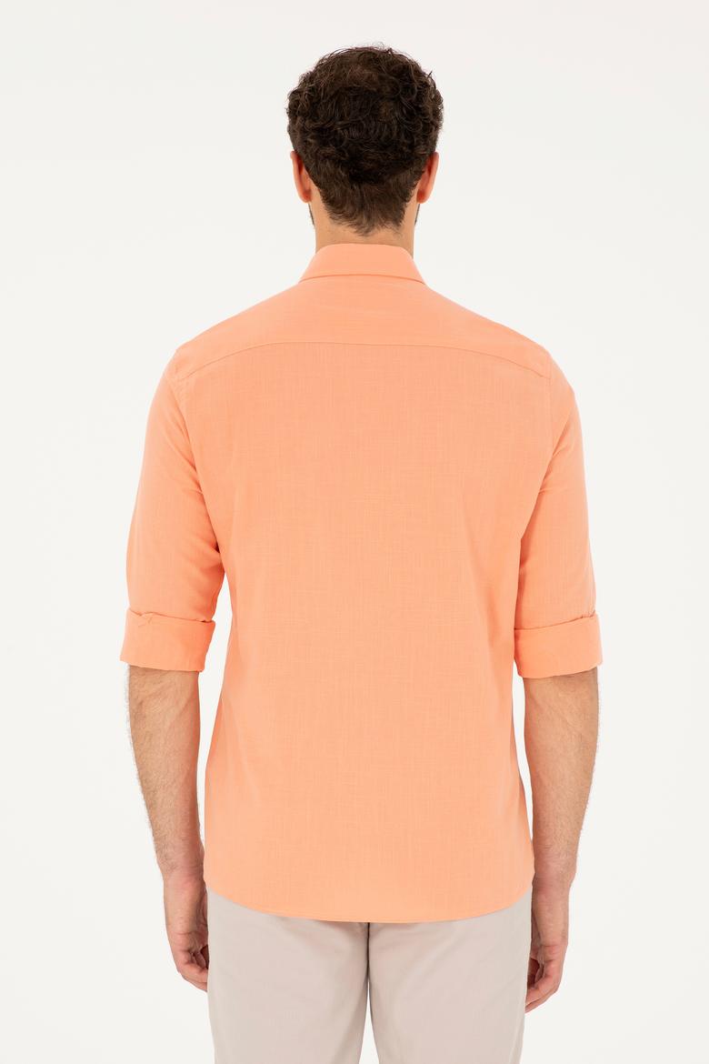 Erkek Somon Uzun Kollu Basic Gömlek - 50282588037