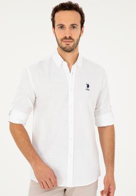 Erkek Beyaz Uzun Kollu Gömlek - 50282868019