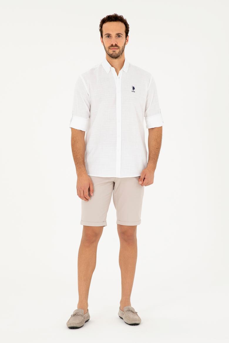 Erkek Beyaz Uzun Kollu Gömlek - 50282868019