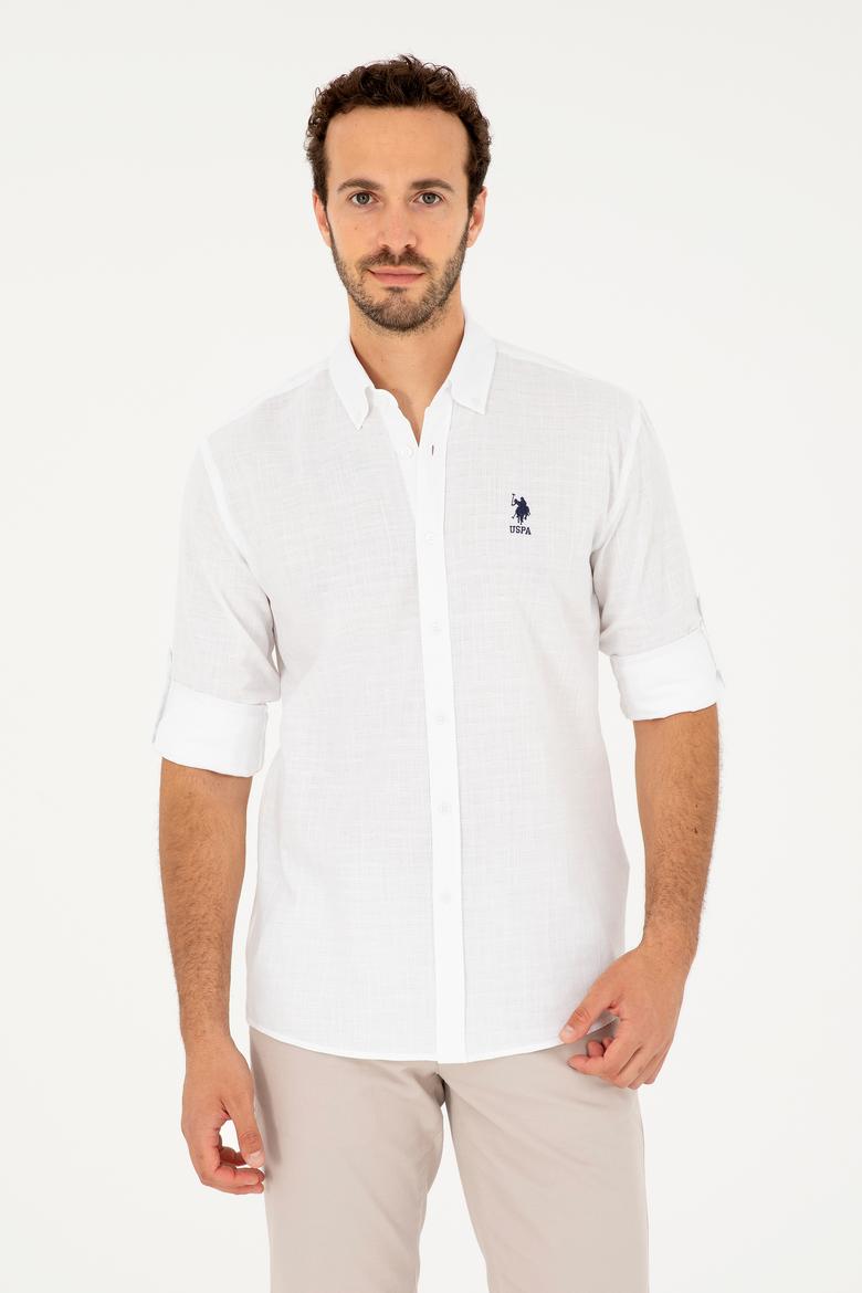 Erkek Beyaz Uzun Kollu Gömlek