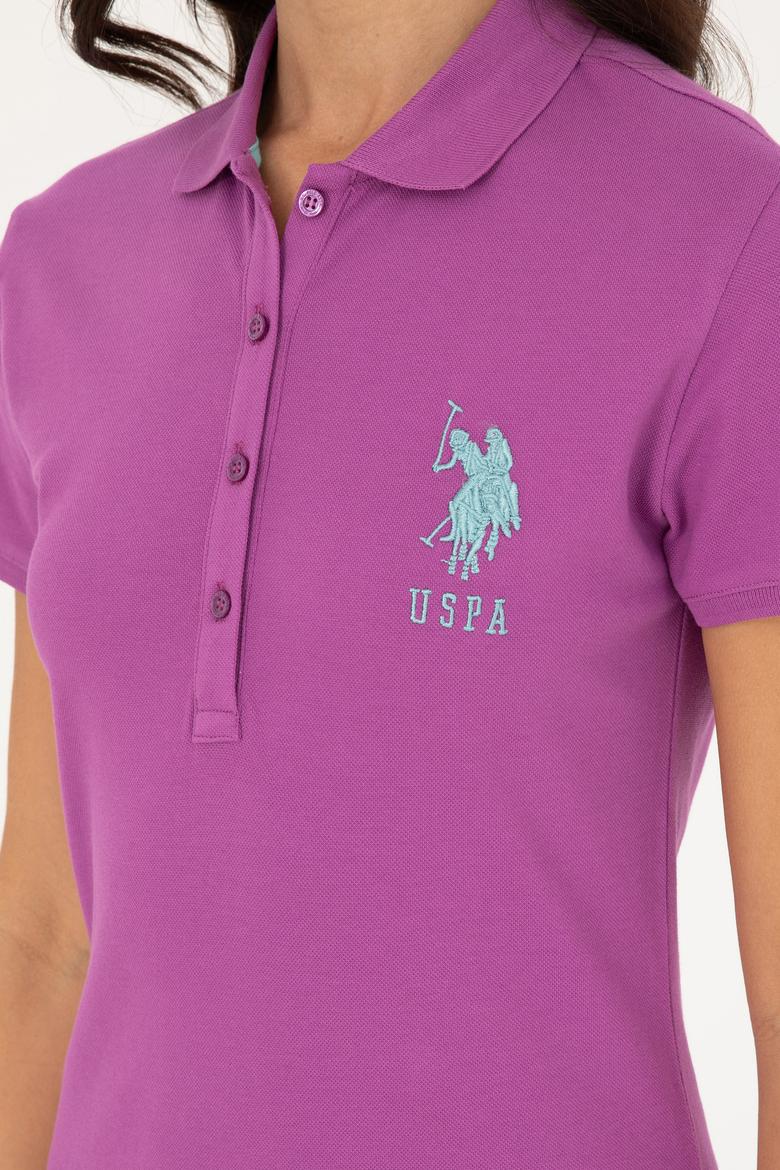 Kadın Mor Polo Yaka Mini Boy Örme Elbise - 50280064171