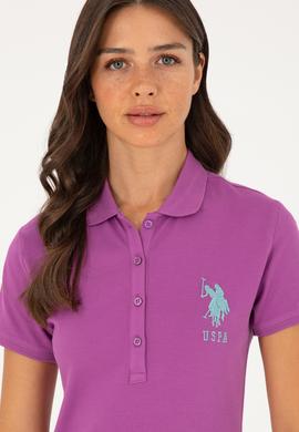 Kadın Mor Polo Yaka Mini Boy Örme Elbise - 50280064171