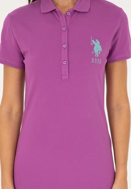 Kadın Mor Polo Yaka Mini Boy Örme Elbise - 50280064171