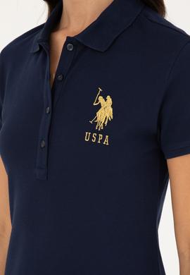 Kadın Lacivert Polo Yaka Mini Boy Örme Elbise - 50280069010