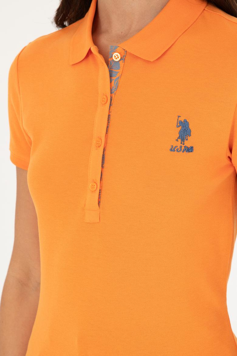 Kadın Turuncu Basic Polo Yaka Tişört - 50280060020