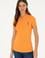 Kadın Turuncu Basic Polo Yaka Tişört