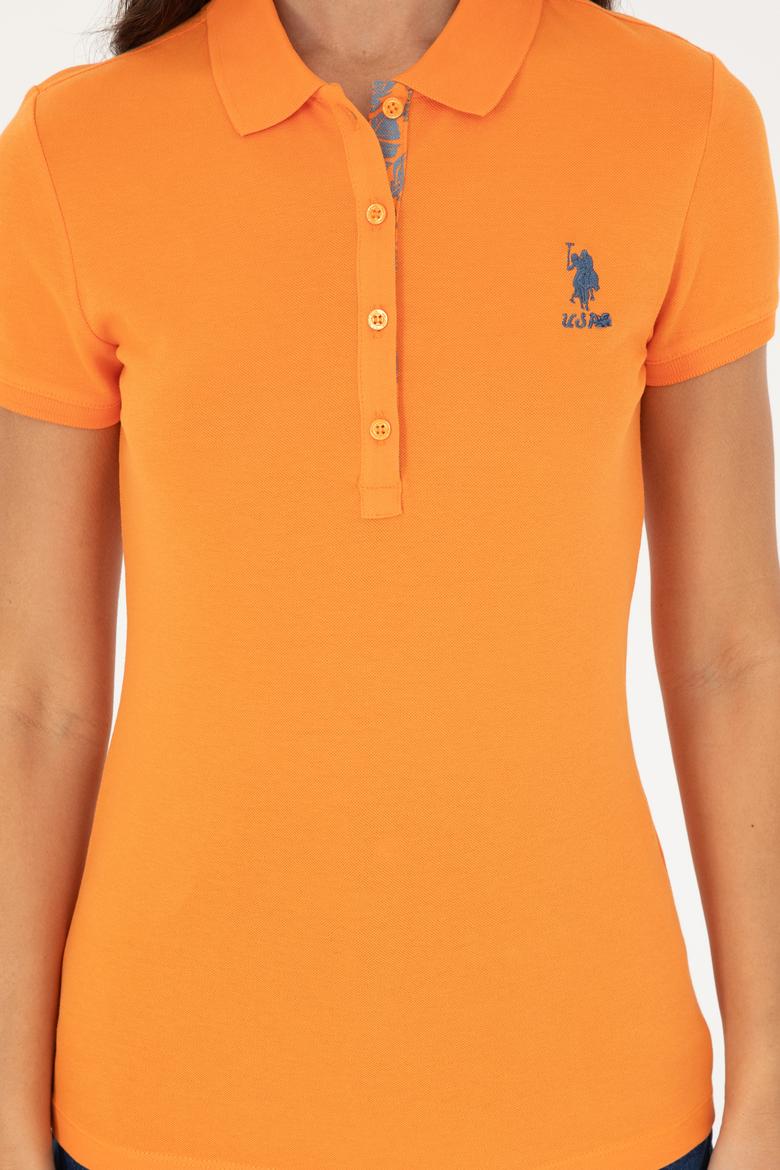 Kadın Turuncu Basic Polo Yaka Tişört - 50280060020