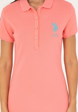 Kadın Pembe Polo Yaka Mini Boy Örme Elbise - 50280064140