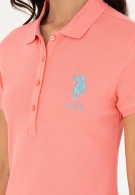 Kadın Pembe Polo Yaka Mini Boy Örme Elbise - 50280064140