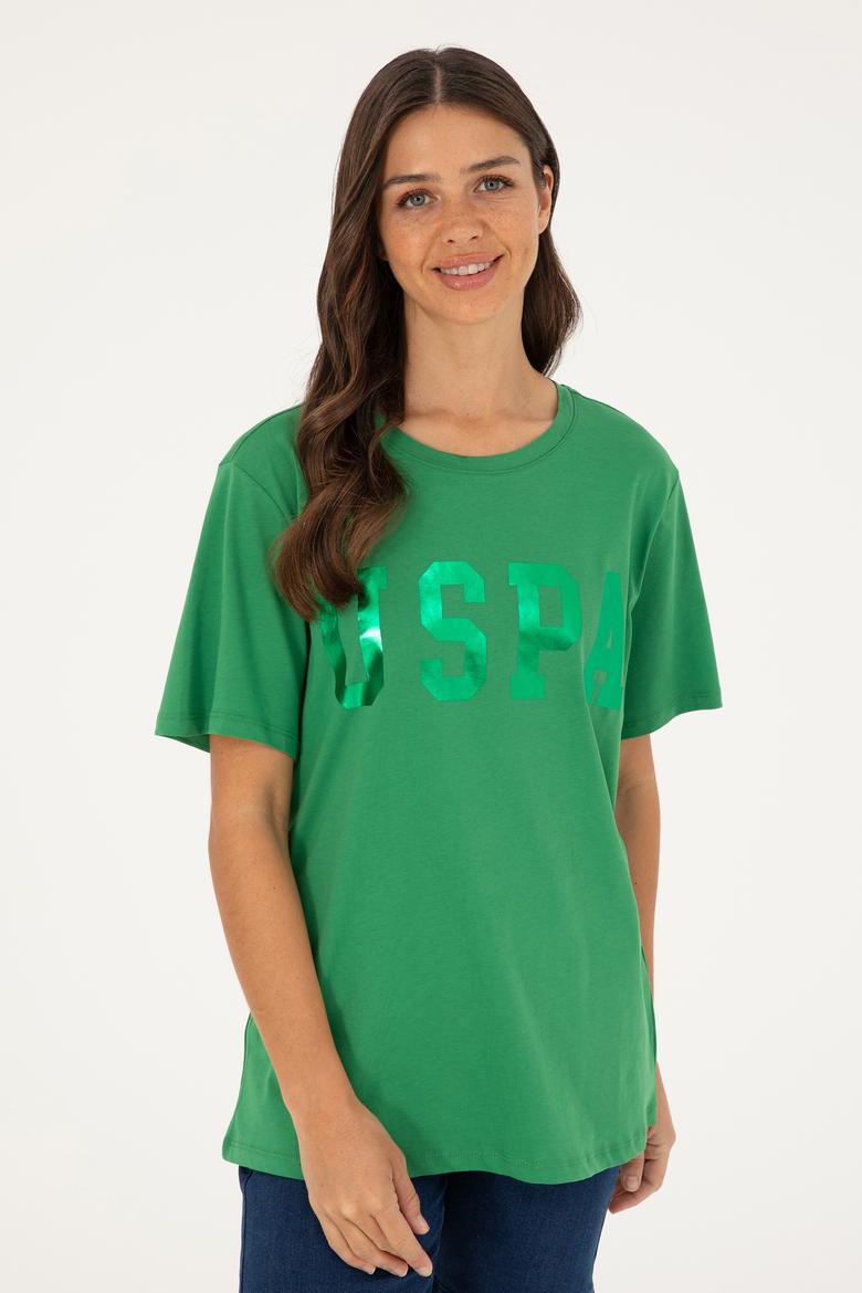 Kadın Yeşil Basic Tişört - 50280020040