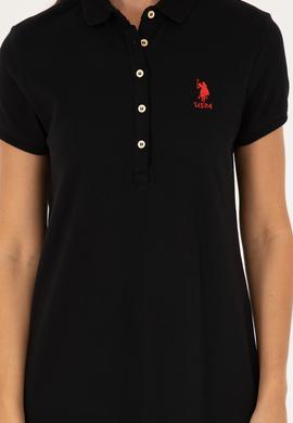Kadın Siyah Polo Yaka Mini Boy Örme Elbise - 50280038023