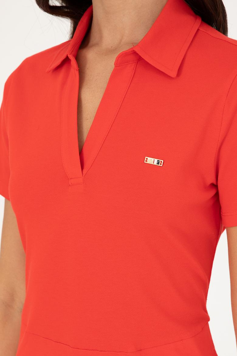 Kadın Kırmızı Örme Elbise - 50282907007