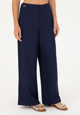 Kadın Lacivert Kanvas Pantolon - 50281818011