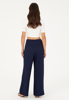 Kadın Lacivert Kanvas Pantolon - 50281818011