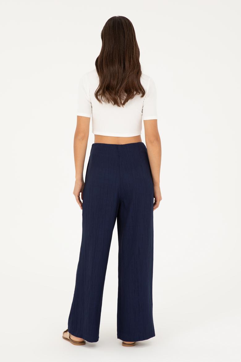 Kadın Lacivert Kanvas Pantolon - 50281818011