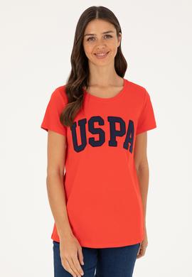 Kadın Kırmızı Bisiklet Yaka Basic Tişört - 50280036037