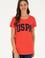 Kadın Kırmızı Bisiklet Yaka Basic Tişört