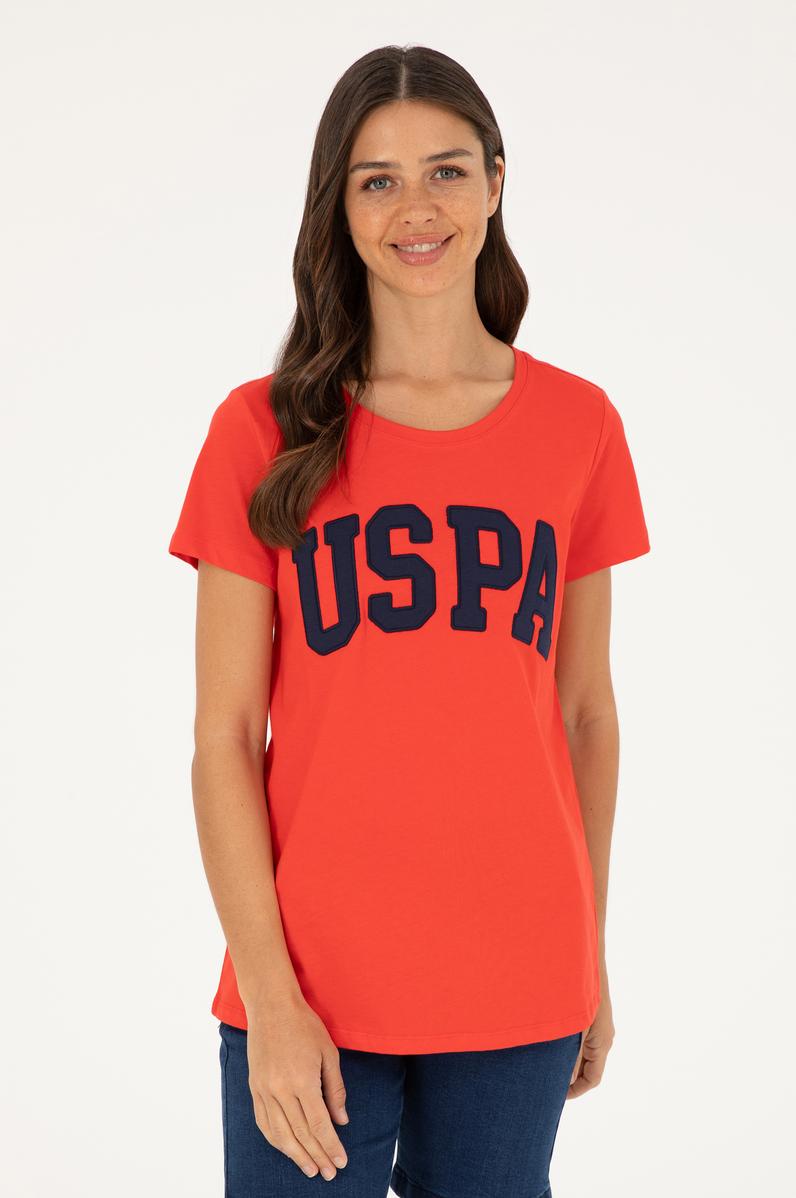 Kadın Kırmızı Bisiklet Yaka Basic Tişört