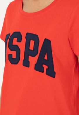 Kadın Kırmızı Bisiklet Yaka Basic Tişört - 50280036037