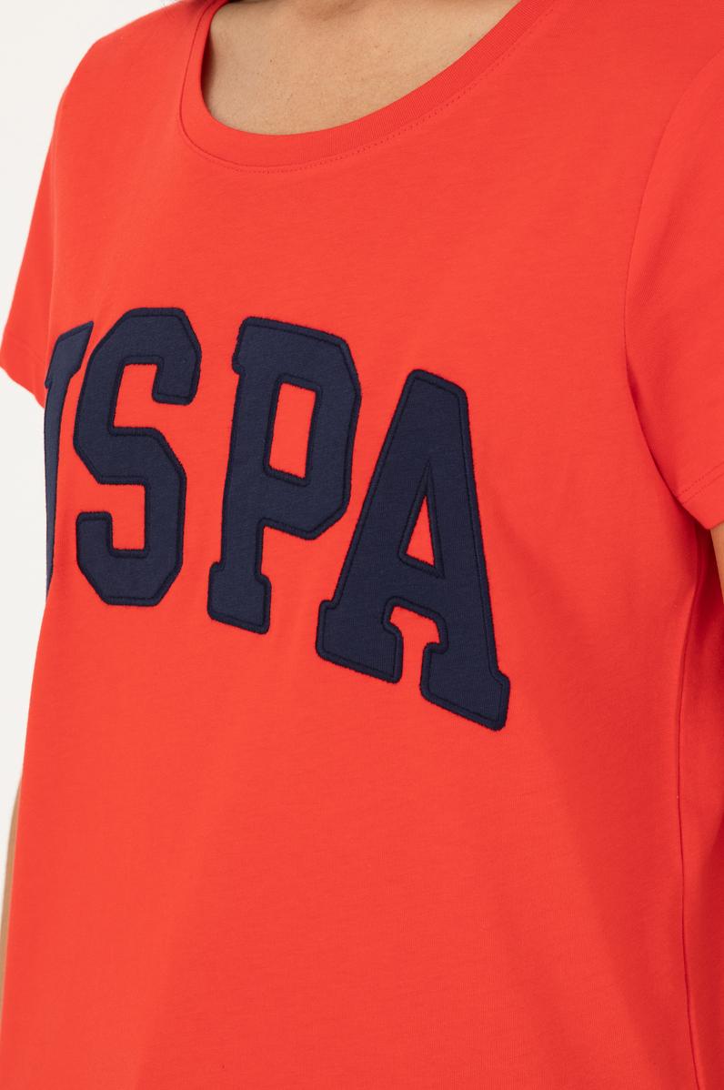 Kadın Kırmızı Bisiklet Yaka Basic Tişört