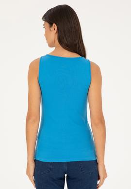 Kadın Saks Basic Tişört - 50280059045