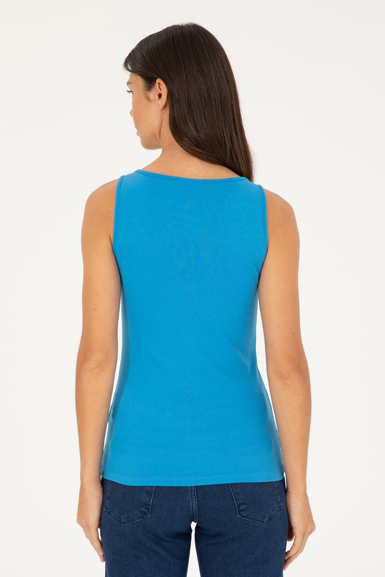 Kadın Saks Basic Tişört - 50280059045