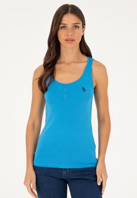 Kadın Saks Basic Tişört - 50280059045