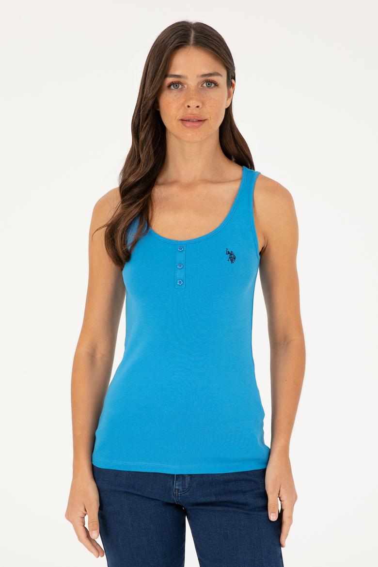 Kadın Saks Basic Tişört