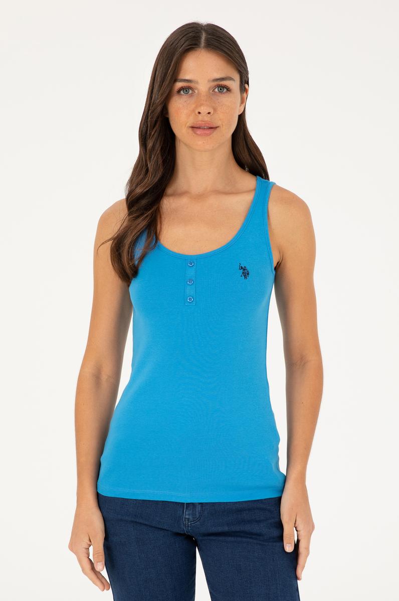 Kadın Saks Basic Tişört