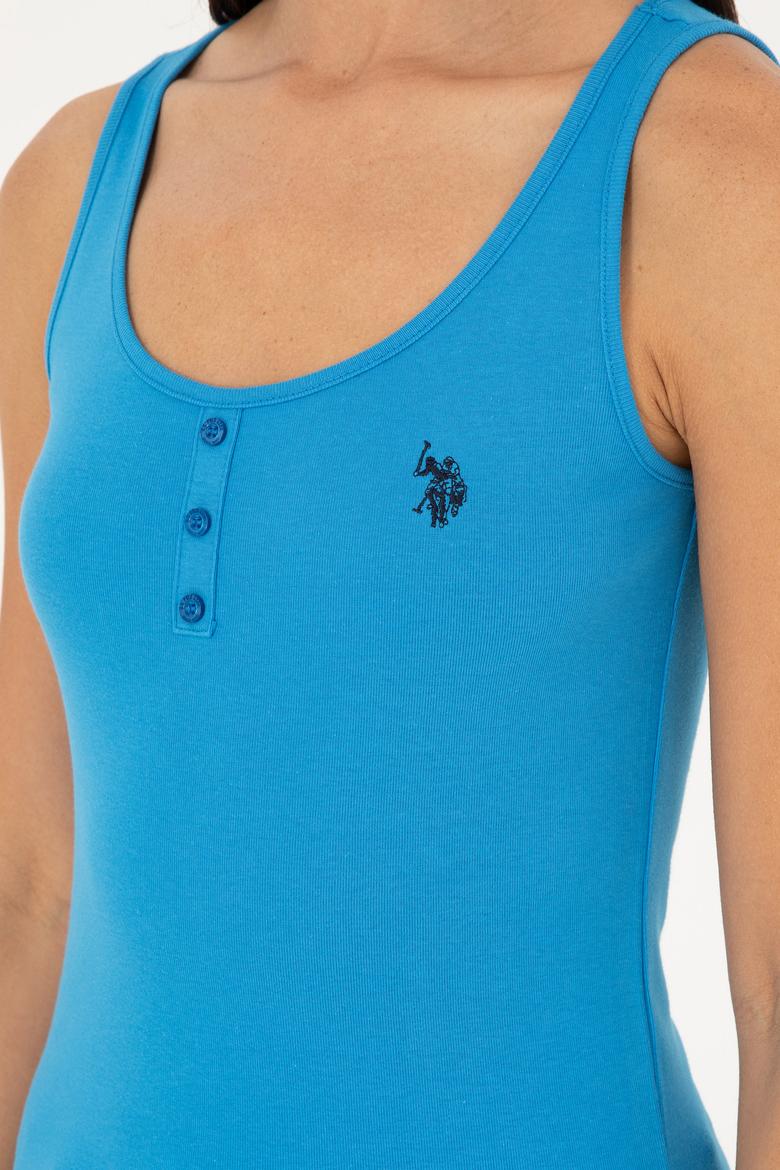 Kadın Saks Basic Tişört - 50280059045