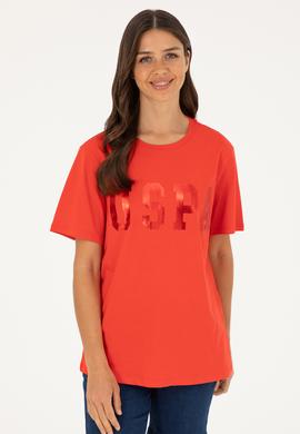 Kadın Kırmızı Basic Tişört - 50280020061