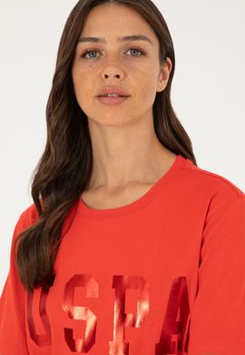 Kadın Kırmızı Basic Tişört - 50280020061