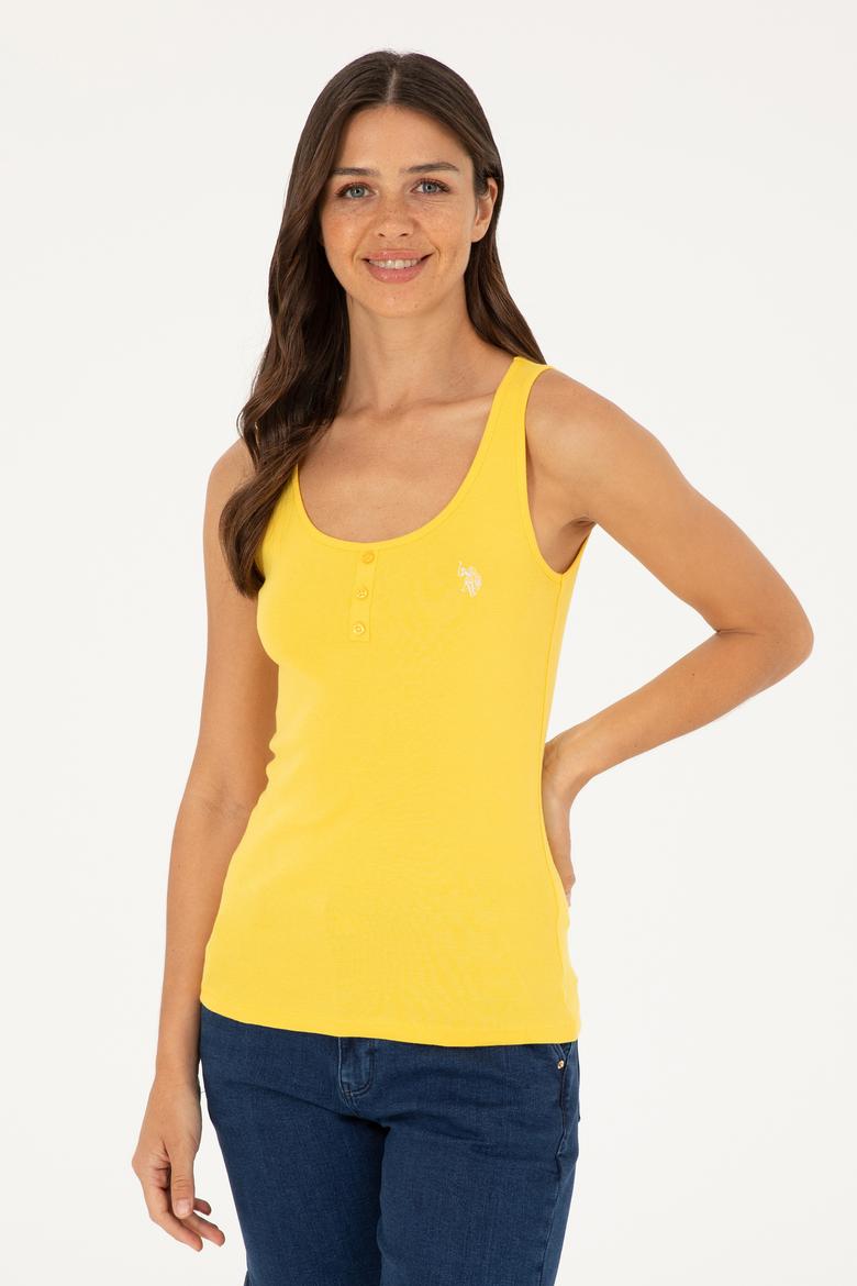 Kadın Safran Basic Tişört