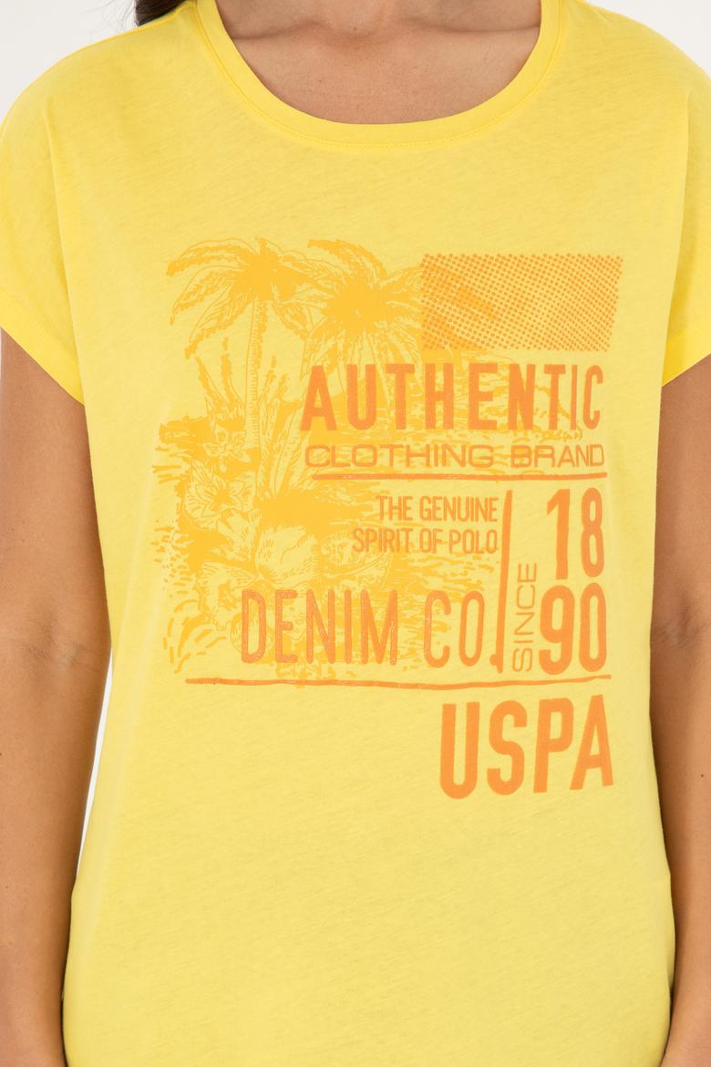 Kadın Sarı Tişört - 50282895004
