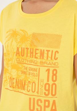 Kadın Sarı Tişört - 50282895004