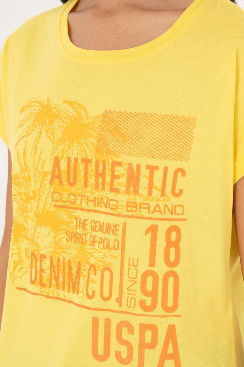 Kadın Sarı Tişört - 50282895004