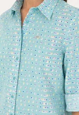 Kadın Mint Uzun Kollu Gömlek - 50280941010