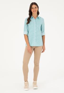 Kadın Mint Uzun Kollu Gömlek - 50280941010