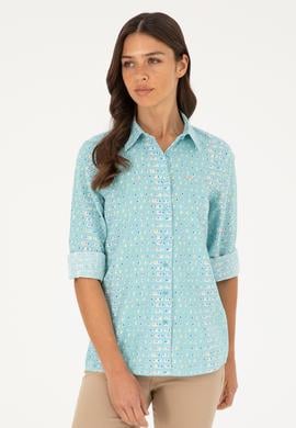 Kadın Mint Uzun Kollu Gömlek - 50280941010